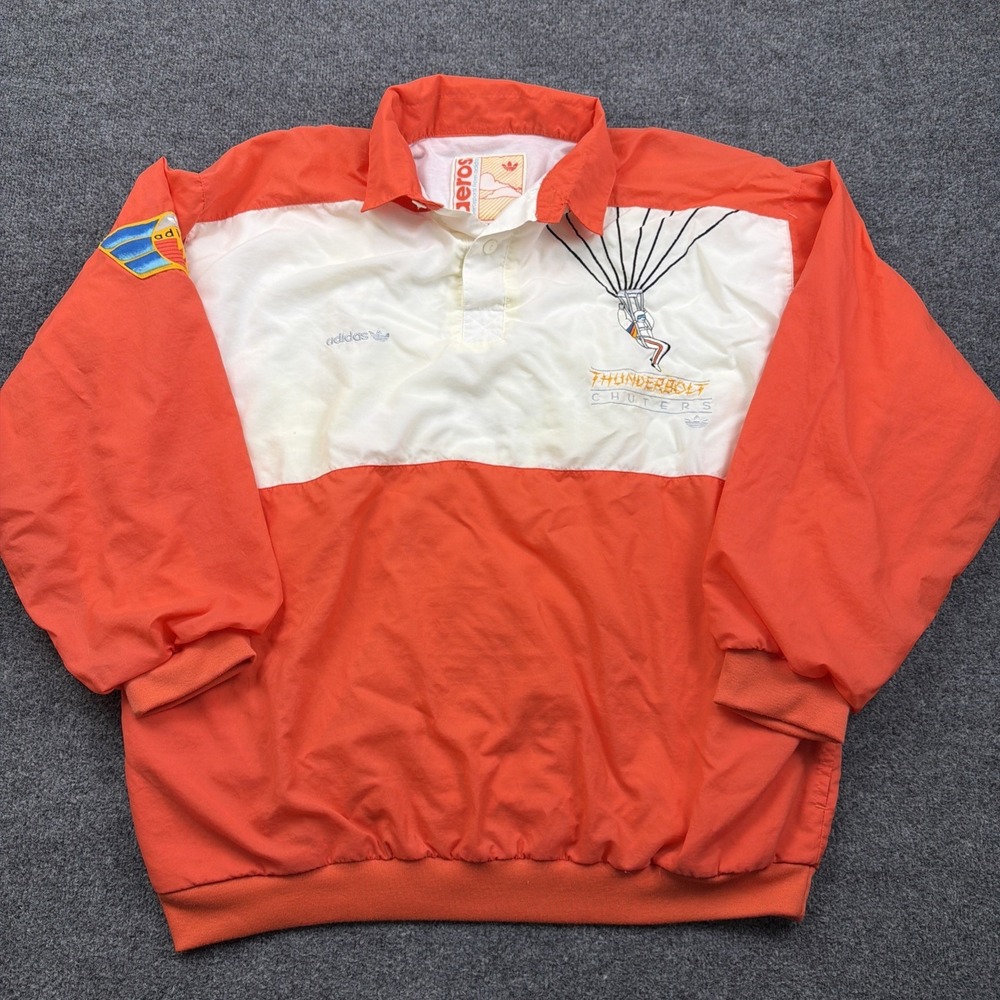 adidas Aerosports Thunderbolt Chuters vintage 80s windbreaker jacket RARE large‎